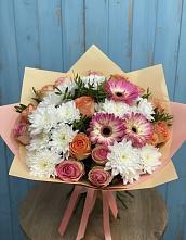 Букет цветов из:  Розы, Герберы и Хризантемы #REPLACE_PRED# Старой Майне