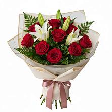 Букет цветов из:  Лилии и Розы #REPLACE_PRED# Старой Майне