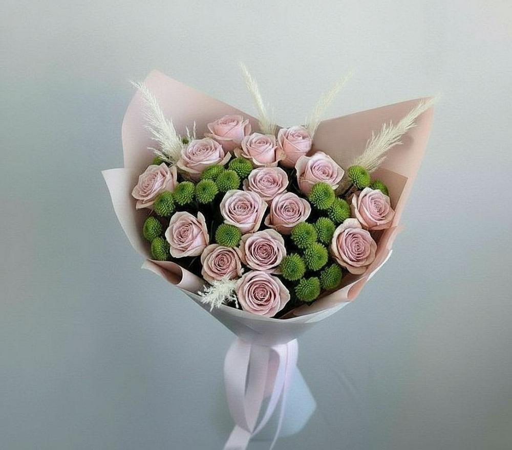 Букет цветов из: Розы и Хризантемы в Старой Майне