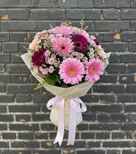 Букет цветов из:  Герберы и Хризантемы в Старой Майне