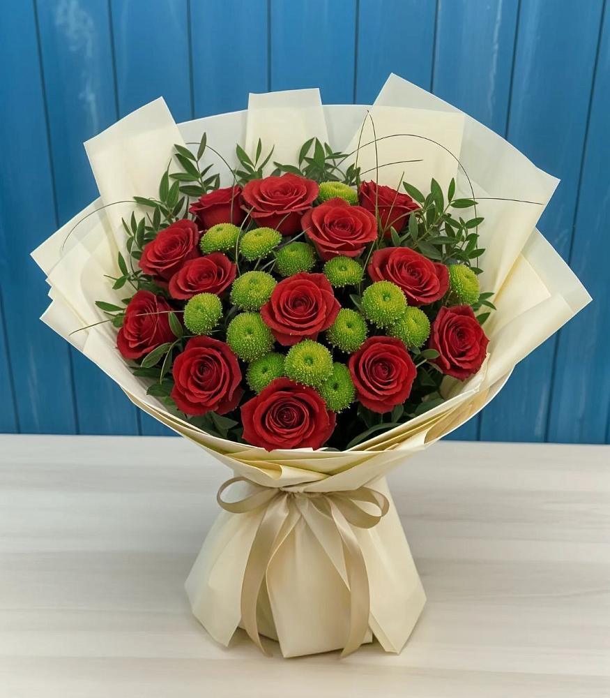 Букет цветов из: Розы и Хризантемы в Старой Майне